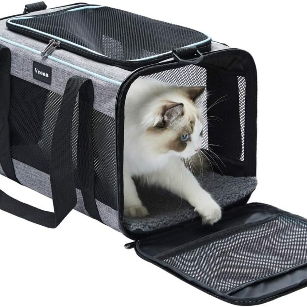 17.5x11x11 Inches Cat, Dog Carrier for Pets Up to 16 Lbs, Soft-Sided Cat Bag Ani